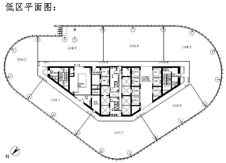 中建大廈低區(qū)平面圖