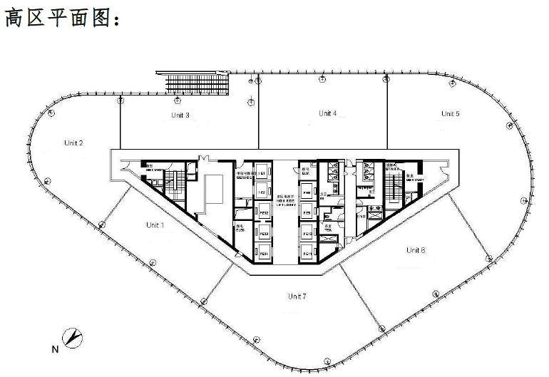 中建大廈高區(qū)平面圖